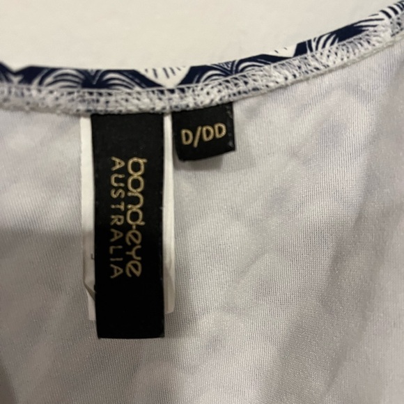 Bond-Eye Navy White Print One Piece Swimsuit Adjustable Strap 10 - Picture 6 of 7